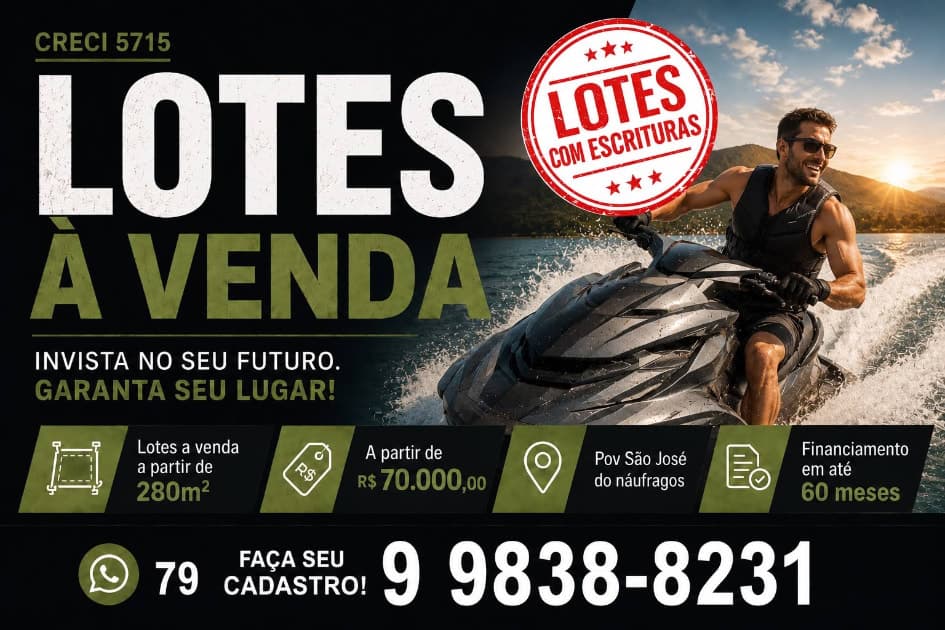 Lotes escriturado na zona sul de Aracaju